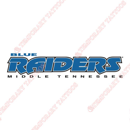 Middle Tennessee Blue Raiders Customize Temporary Tattoos Stickers NO.5083